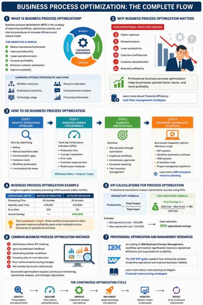 Business process optimization and workflow efficiency analysis
