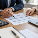 Business team reviews pricing options for a discount approval policy